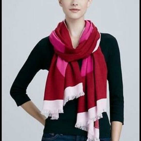 KATE SPADE NEW YORK GIANT APPLE colorful SCARF wrap shrug - Picture 2 of 6